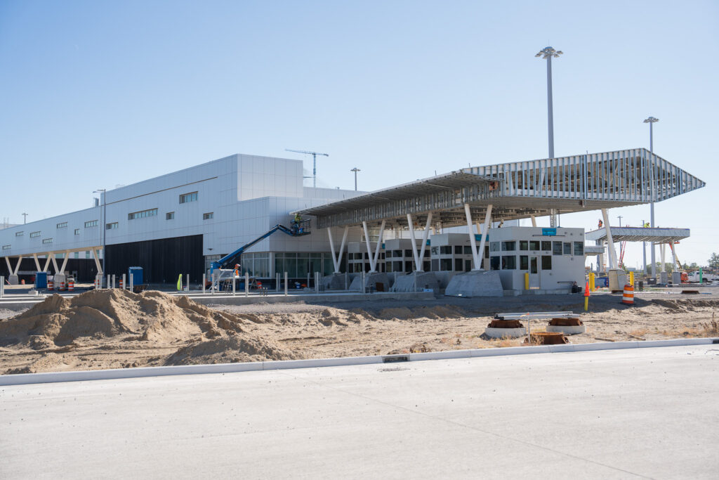 customs compound from distance