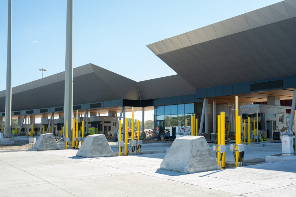 customs booths finished