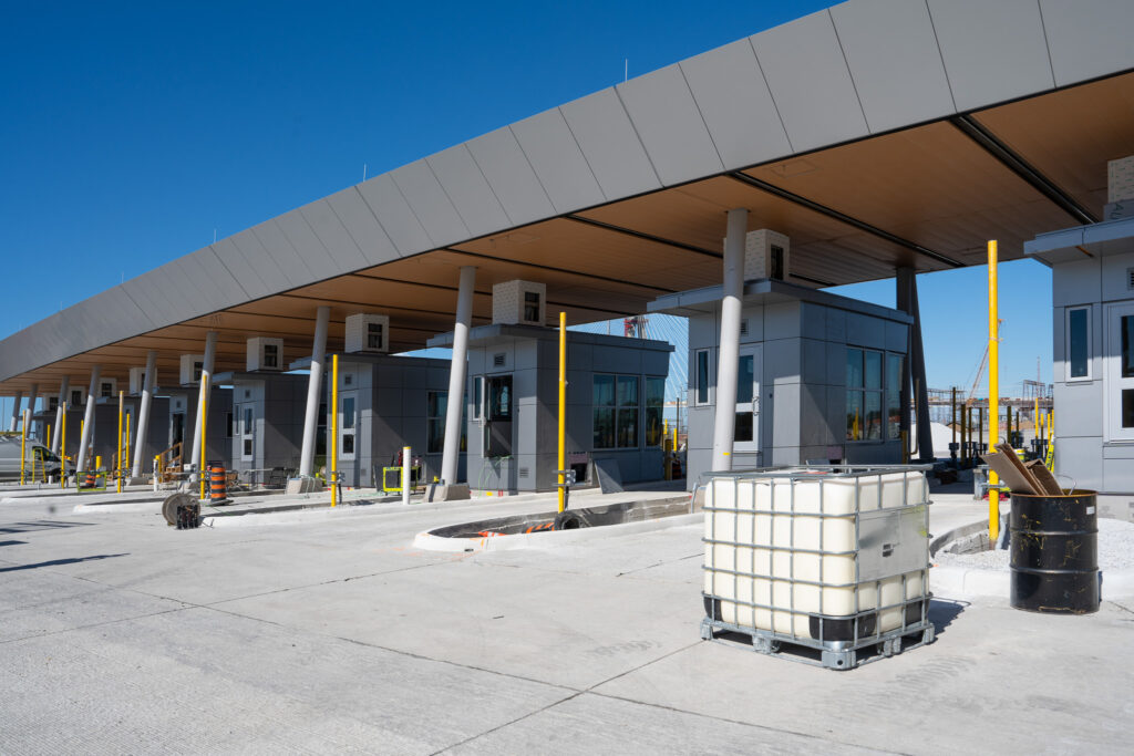 finished customs booth