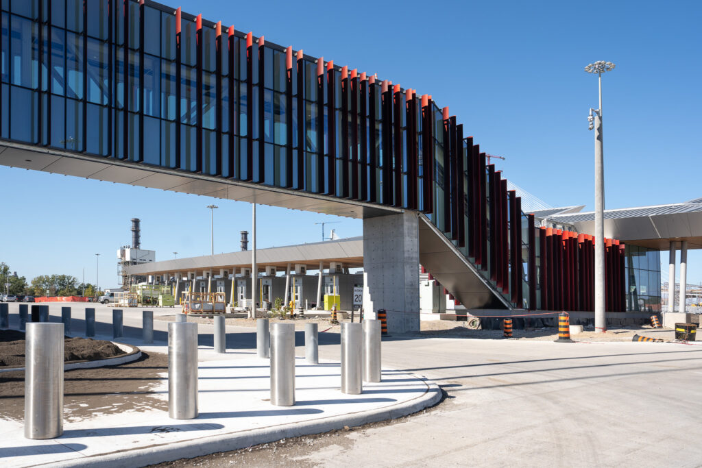 fancy overhead walk way