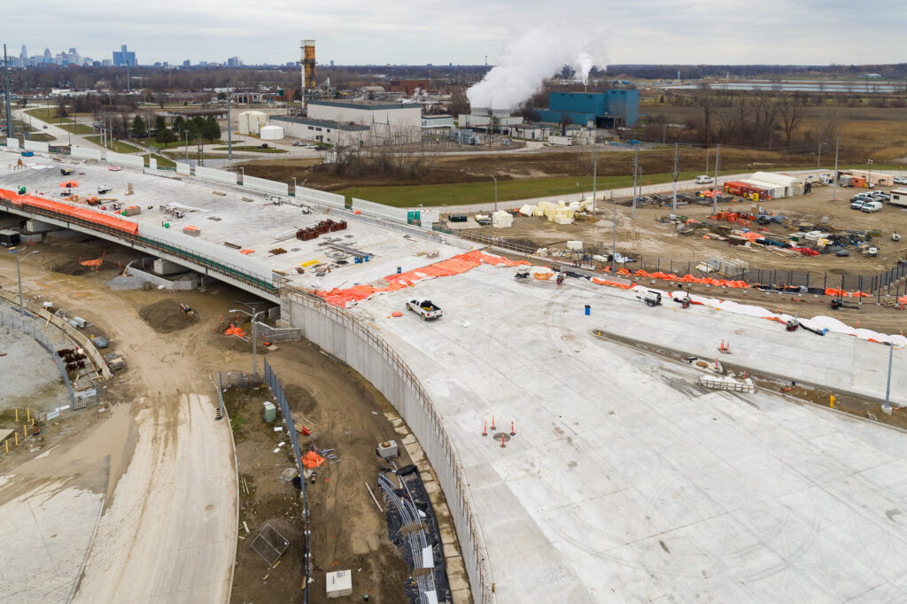 overall view of construction site