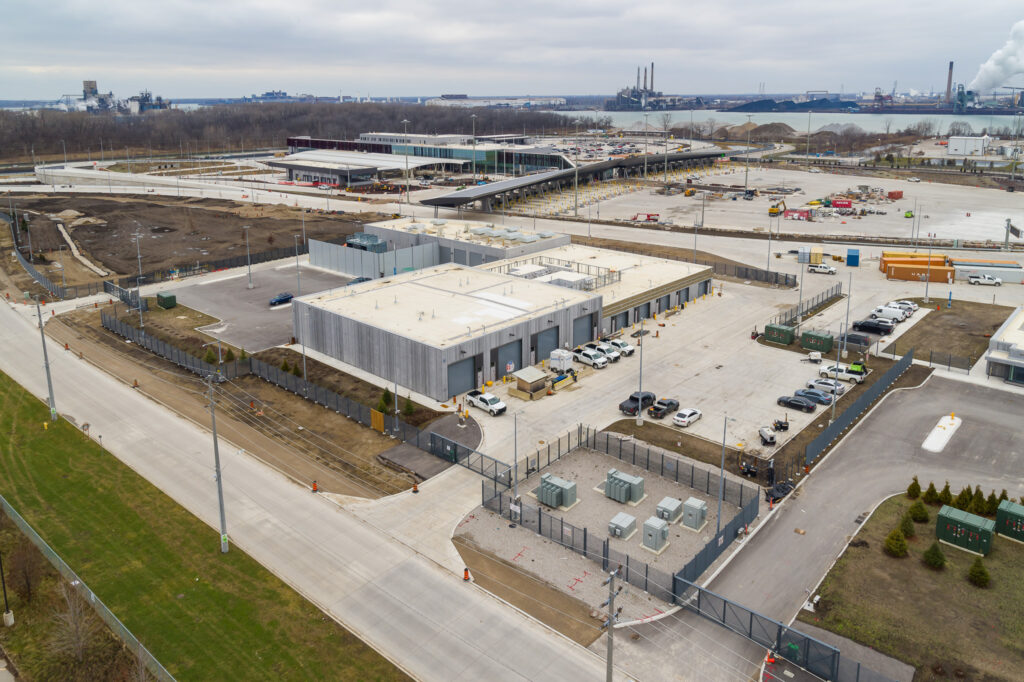 aerial view of customs