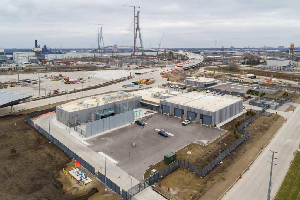 aerial view of customs section