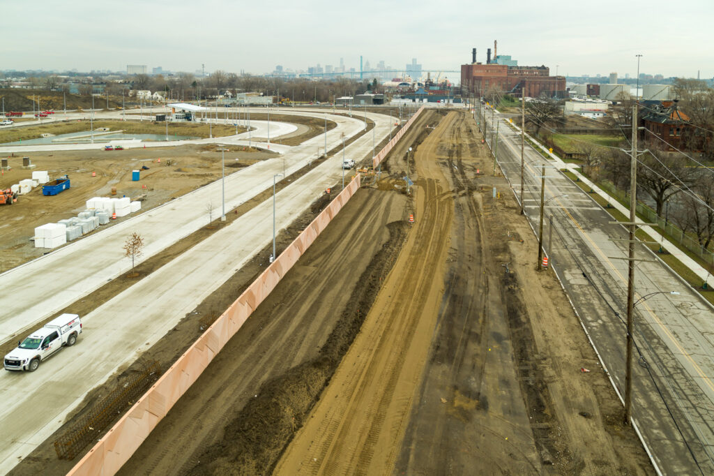 road construction inside and outside of perimeter