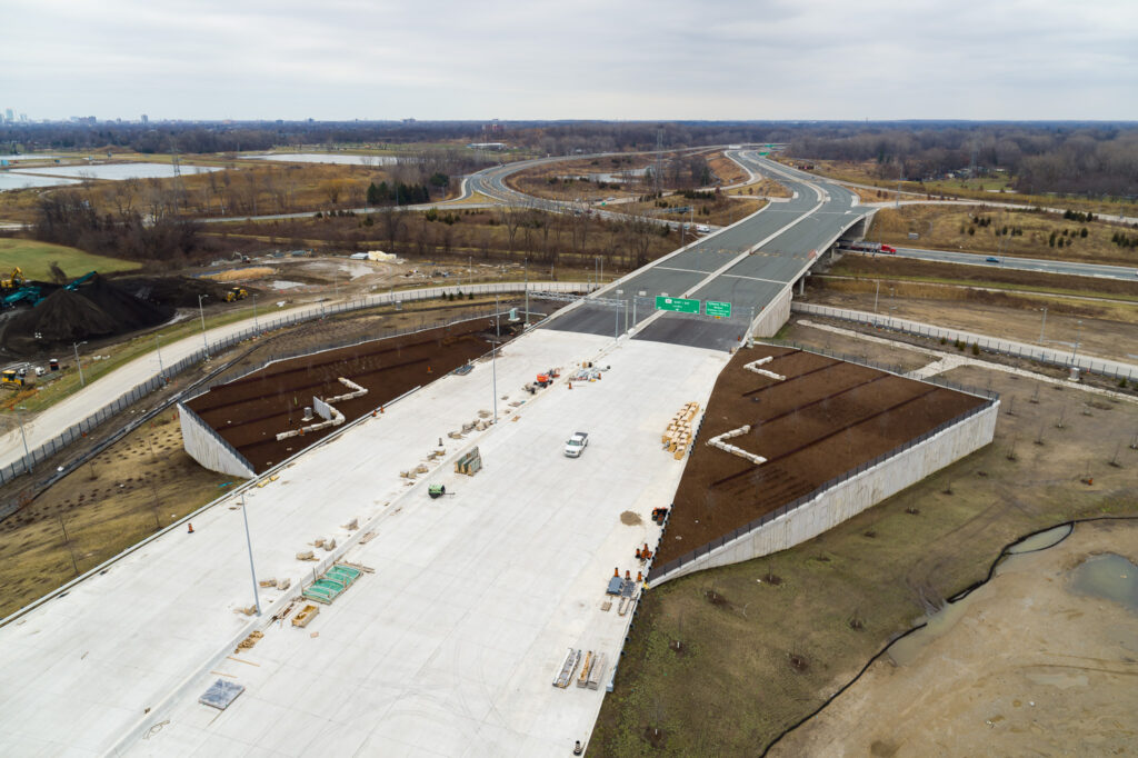 area for garden near the bridge approach
