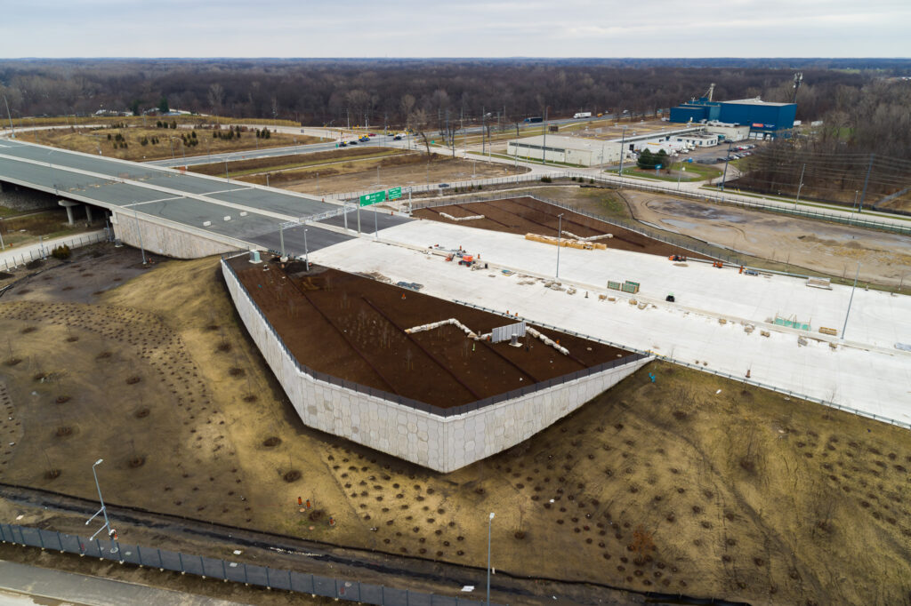 area for garden near the bridge approach