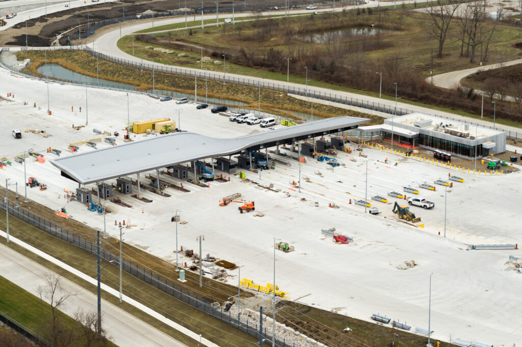 custom toll booth (arial )