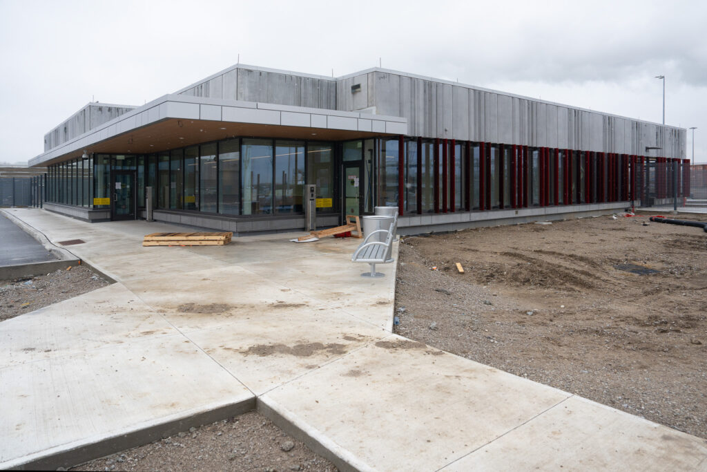 outside of border control building