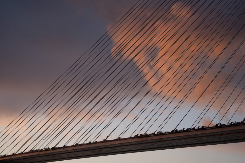 bridge with clouds