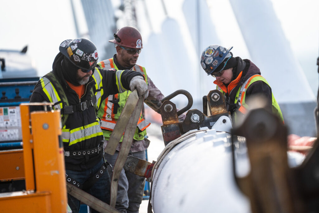 Iron workers working