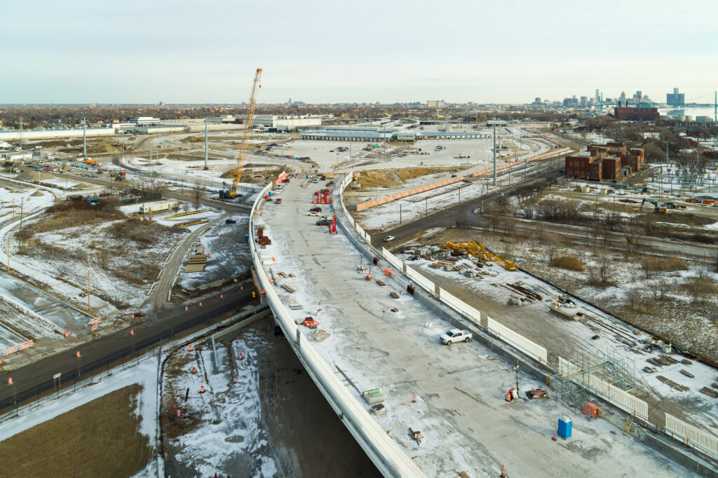 Picture of the construction of the approach