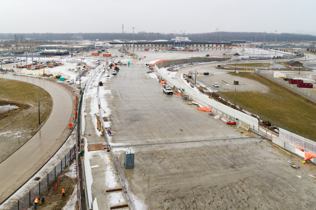 the bridge approach in icy conditions