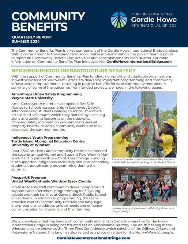 Community Benefits Report Summer 2025 Cover