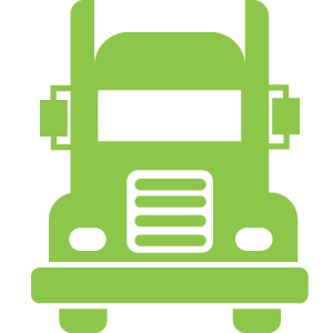 Icon of the front view of a semi-truck signifying commercial vehicles.