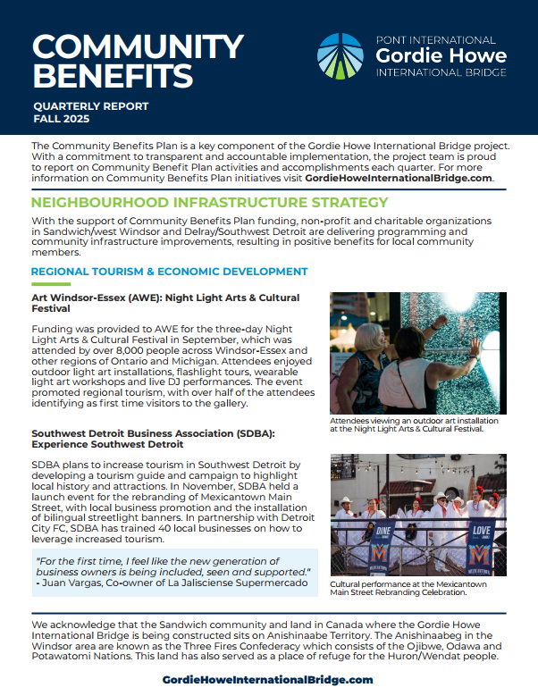 Community Benefits Fall 2025 Report